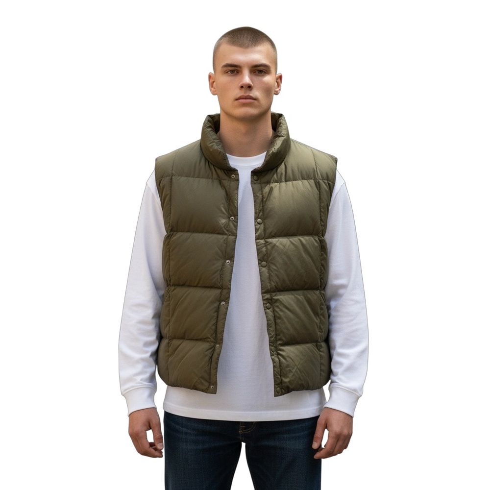 Land’s End Men’s Deep Juniper Goose Down Quilted Puffer Vest Size XL-XXL